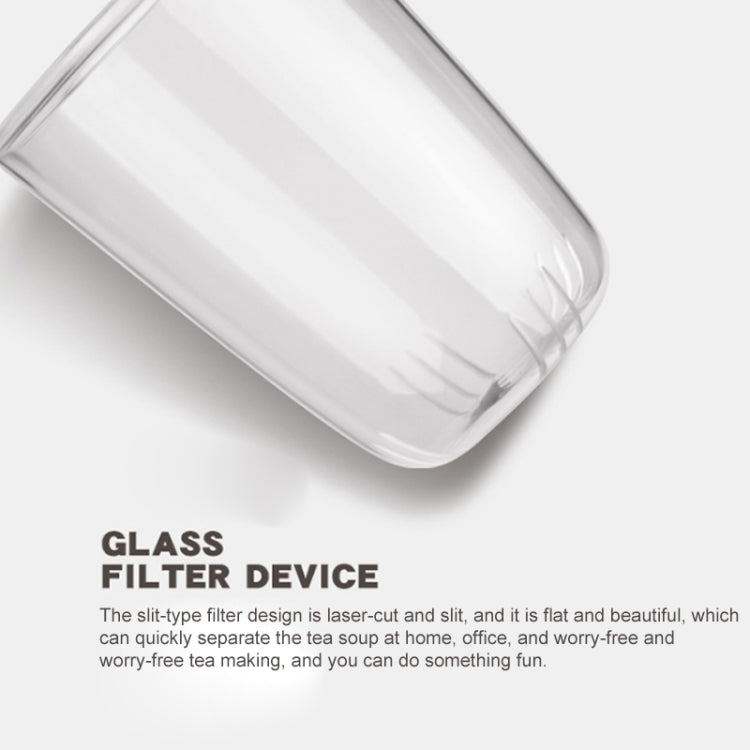 Thick Heat-resistant High Borosilicate Glass Teacup with Wooden Handle, Capacity: 300ML, Specification:8B