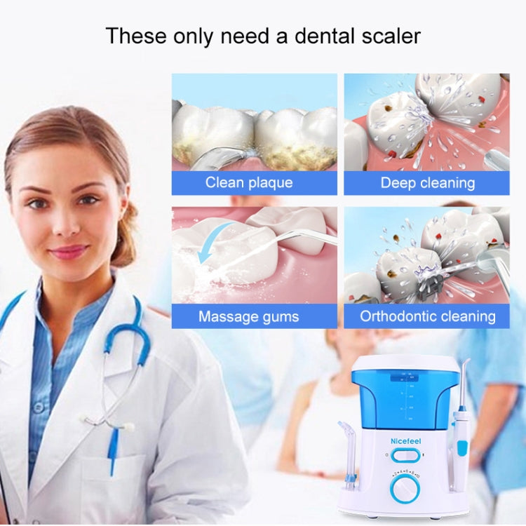 Nicefeel Dental Floss Oral IrrigatorTooth Cleaner Water Flosser(Blue+White)