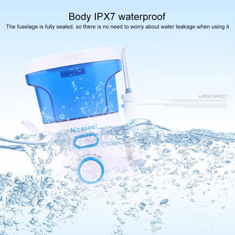 Nicefeel Dental Floss Oral IrrigatorTooth Cleaner Water Flosser(Blue+White)