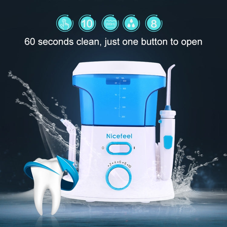Nicefeel Dental Floss Oral IrrigatorTooth Cleaner Water Flosser(Blue+White)