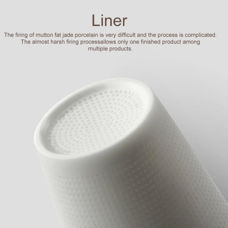 High Borosilicate Glass Sheep Fat Jade Porcelain Tea Leak Bubble Tea Cup, Capacity: 300ML, Style:Two Sheng Cup 2A