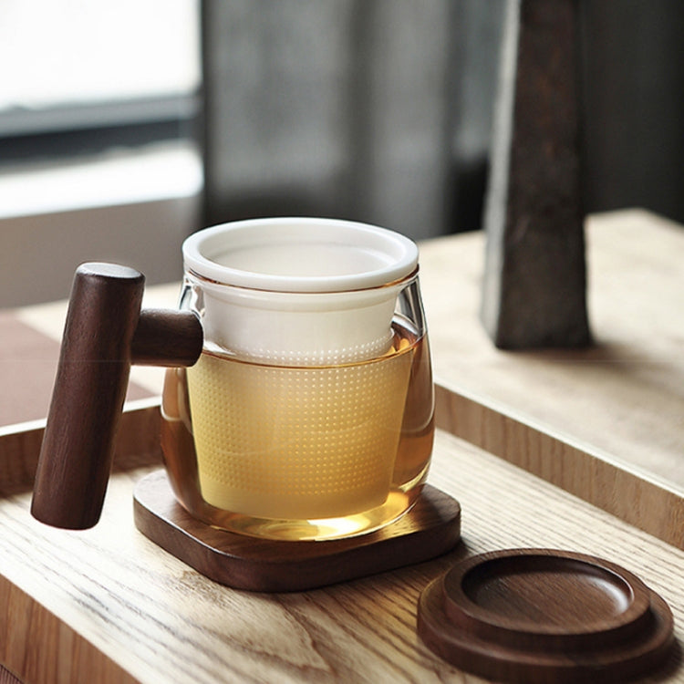 High Borosilicate Glass Sheep Fat Jade Porcelain Tea Leak Bubble Tea Cup, Capacity: 300ML, Style:Two Sheng Cup 2A