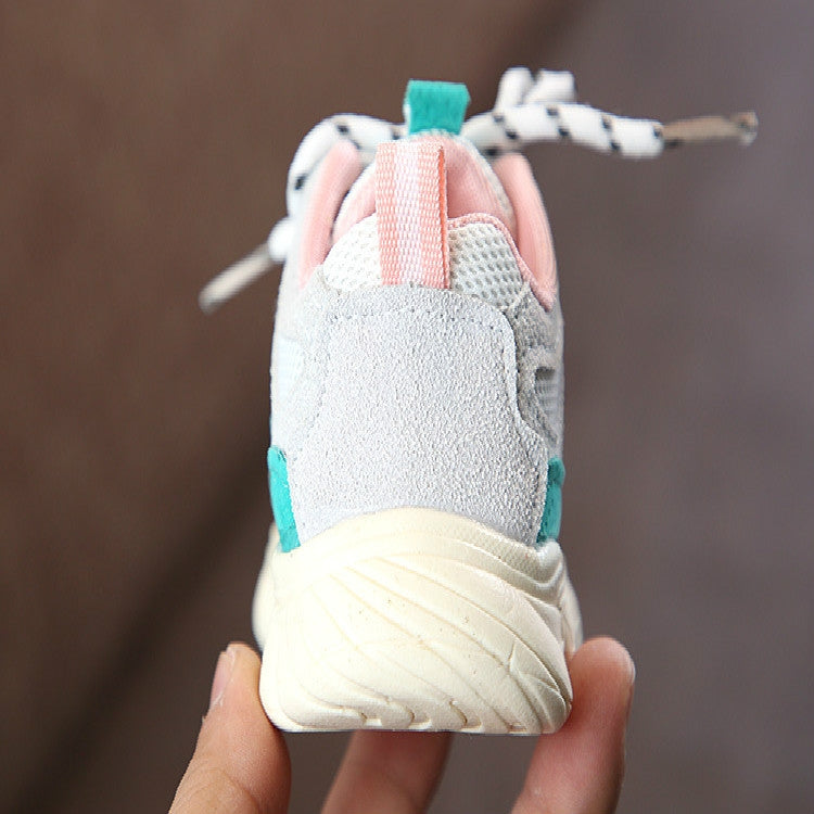 Children Soft Bottom Stitching Color Sneaker Casual Running Shoes, Size:18