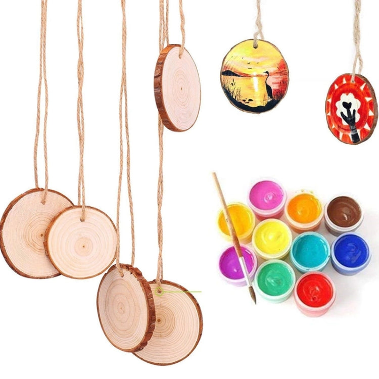 10 PCS Log Round Wood Pieces Hand-painted Decorative Shooting Props, Size:Small