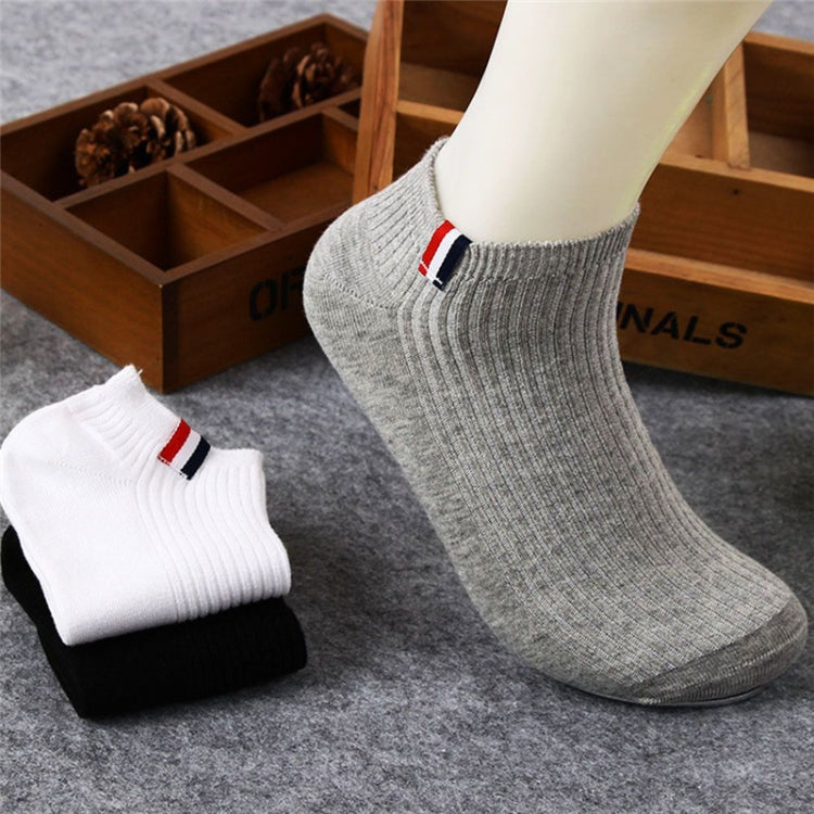 Pure Cotton Color Cloth Breathable Sailboat Socks, Size:One Size(White)