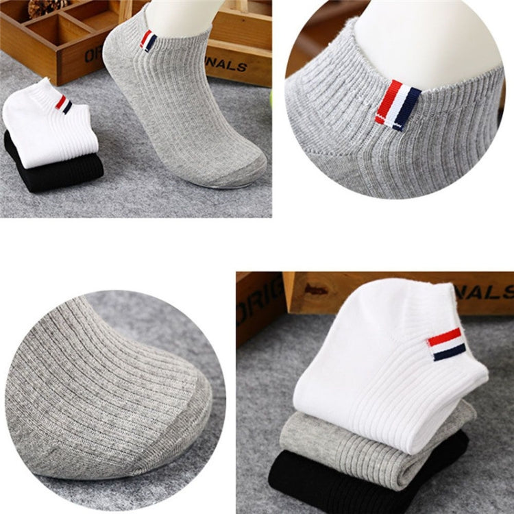 Pure Cotton Color Cloth Breathable Sailboat Socks, Size:One Size(White)
