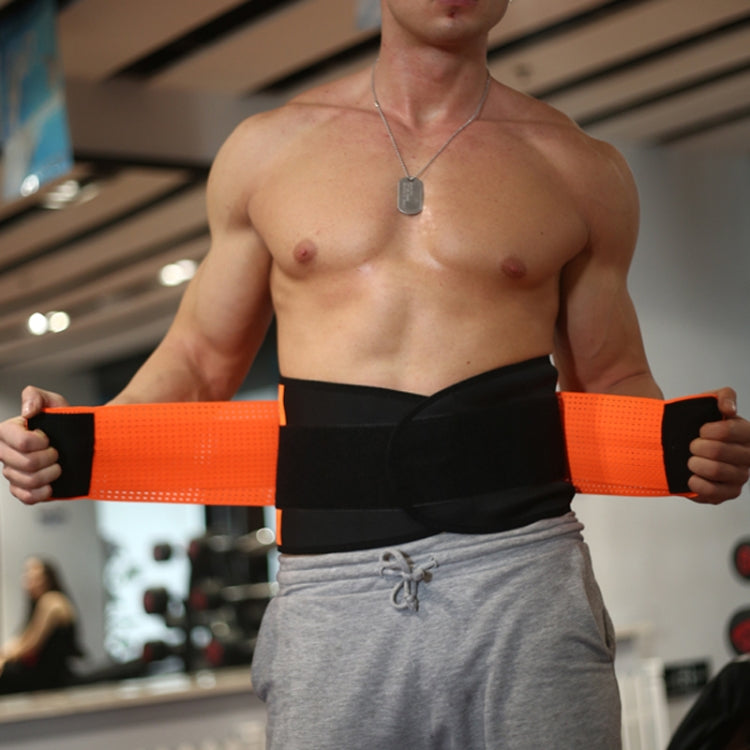 Men and Women Neoprene Lumbar Waist Support Unisex Exercise Weight Loss Burn Shaper Gym Fitness Belt, Size:L
