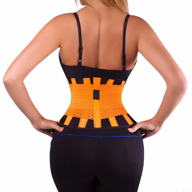 Men and Women Neoprene Lumbar Waist Support Unisex Exercise Weight Loss Burn Shaper Gym Fitness Belt, Size:L