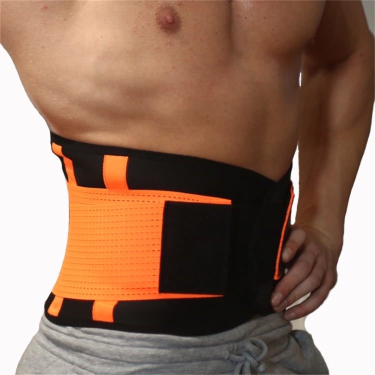 Men and Women Neoprene Lumbar Waist Support Unisex Exercise Weight Loss Burn Shaper Gym Fitness Belt, Size:L