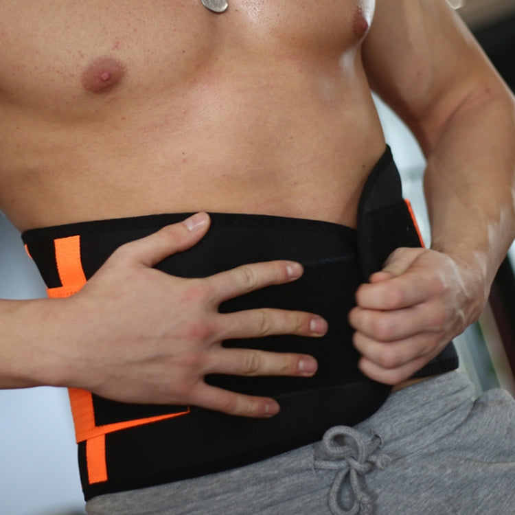 Men and Women Neoprene Lumbar Waist Support Unisex Exercise Weight Loss Burn Shaper Gym Fitness Belt, Size:L