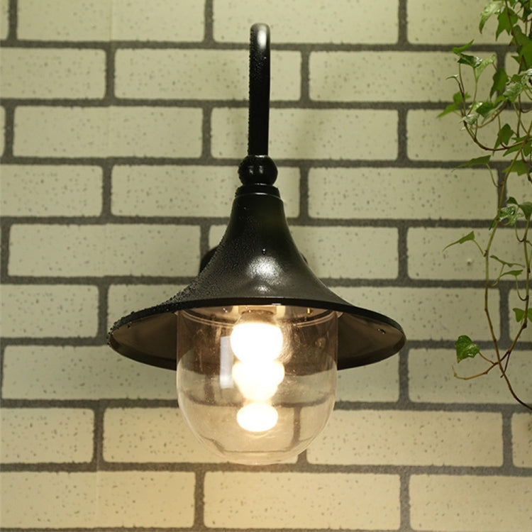 Curved Tube Retro Outdoor Waterproof Patio Villa Balcony Aisle LED Wall Lamp(Black)