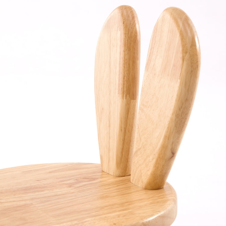 Home Cartoon Wooden Bench Creative Baby Dining Chair Children Learning Chair Rabbit Ears Small Stool
