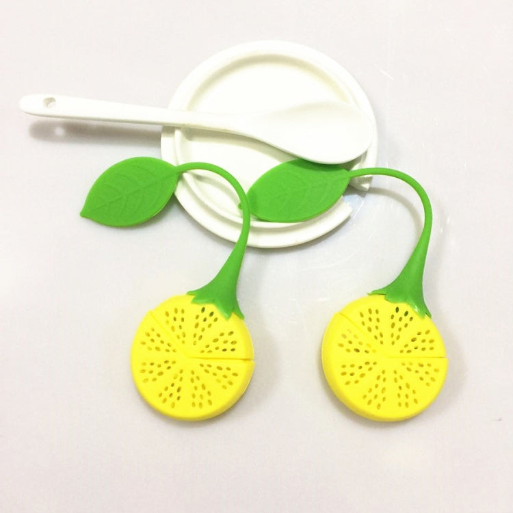 Silicone Tea Strainer Strawberry Lemon Design Loose Tea Leaf Strainer Bag Herbal Spice Infuser Filter(Lemon)
