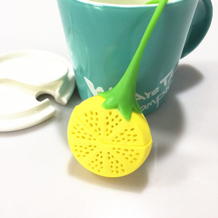 Silicone Tea Strainer Strawberry Lemon Design Loose Tea Leaf Strainer Bag Herbal Spice Infuser Filter(Lemon)