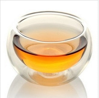 2 PCS Elegant Clear Drinking Cup Heat Resistant Double Wall Layer Tea Cup 50ML