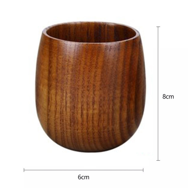 3 PCS Wood Cup Primitive Handmade Natural Spruce Wooden Tea Cup, Size:7.5CM*8.0CM