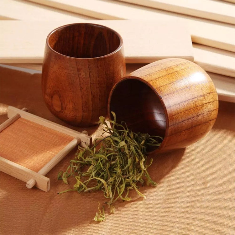 3 PCS Wood Cup Primitive Handmade Natural Spruce Wooden Tea Cup, Size:7.8CM*10.2CM