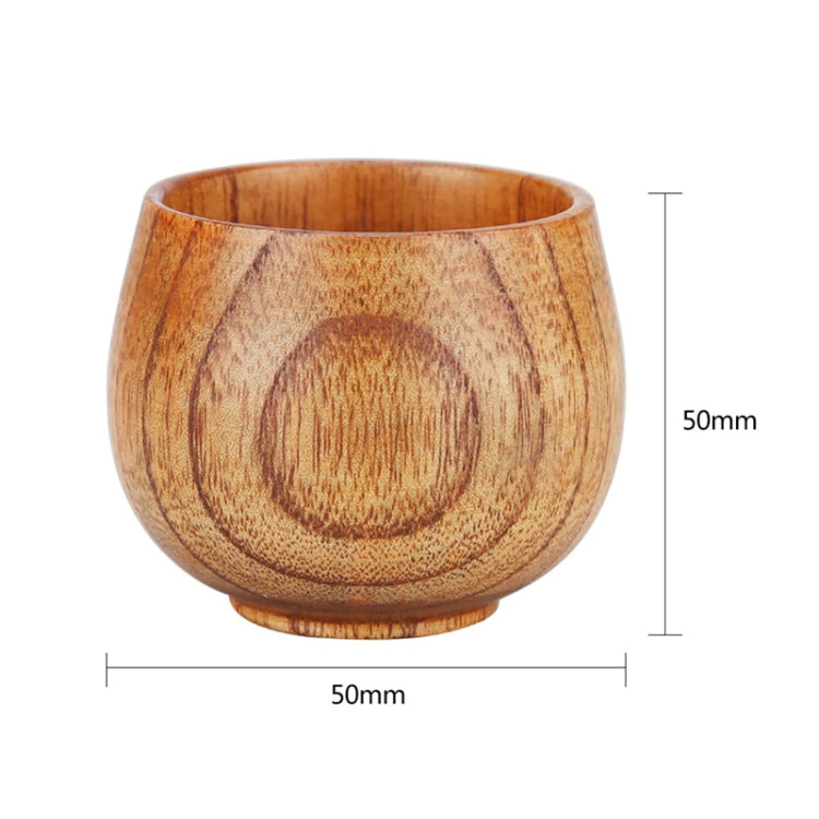 3 PCS Wood Cup Primitive Handmade Natural Spruce Wooden Tea Cup, Size:5.5CM*5.0CM