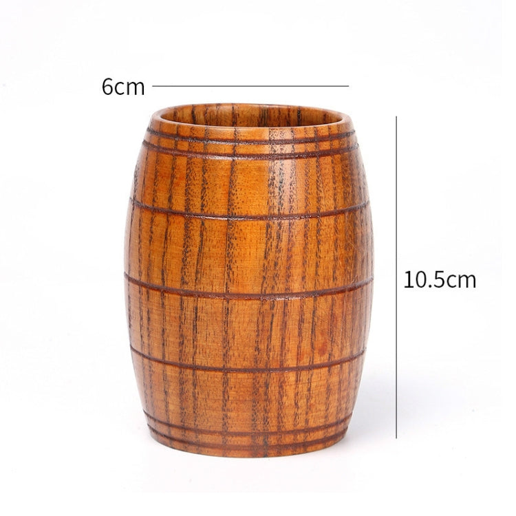 3 PCS Wood Cup Primitive Handmade Natural Spruce Wooden Tea Cup, Size:6.0CM*10.5CM
