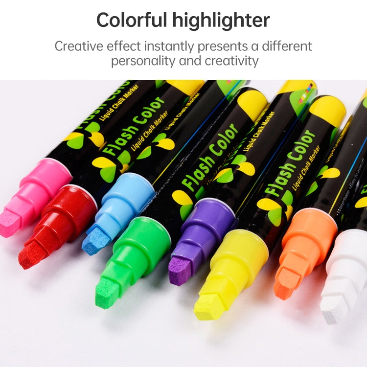 2 PCS Cute Candy Highlighter Fluorescent Liquid Chalk Marker Neon Pen LED Writing Board For Painting Graffiti Office Supply