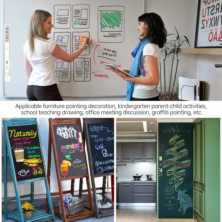 2 PCS Cute Candy Highlighter Fluorescent Liquid Chalk Marker Neon Pen LED Writing Board For Painting Graffiti Office Supply