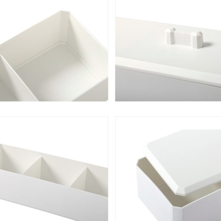 3 PCS Desktop Partition Cosmetics Storage Box Debris Finishing Box Dustproof Cotton Swab Cotton Storage Box Random Color