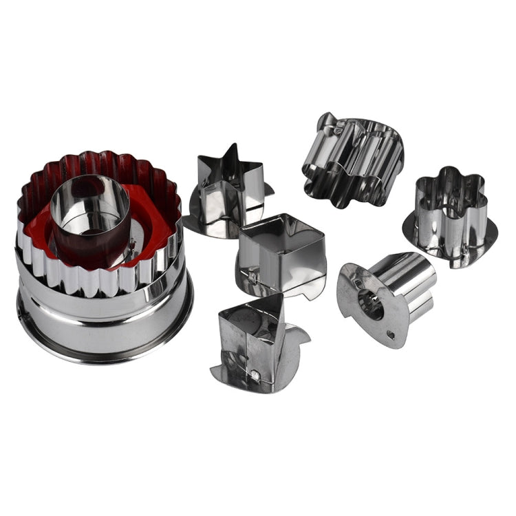 8 PCS Cookie Cutter Tools 3D Scenario Stainless Steel Cookie Cutter Set Gingerbread Cake Mould Fondant Cutter(Silver)