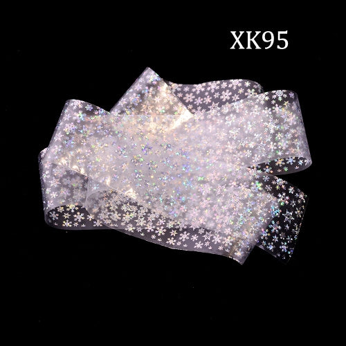 3 PCS Christmas Snowflake Holographic Nail Foils Christmas Winter Nail Art Transfer Foil Sticker