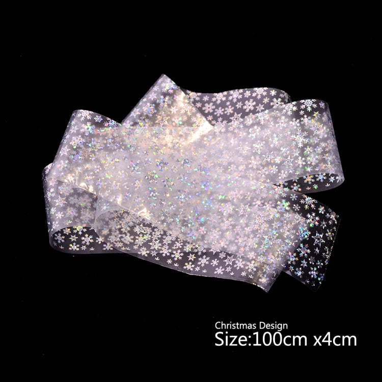 3 PCS Christmas Snowflake Holographic Nail Foils Christmas Winter Nail Art Transfer Foil Sticker