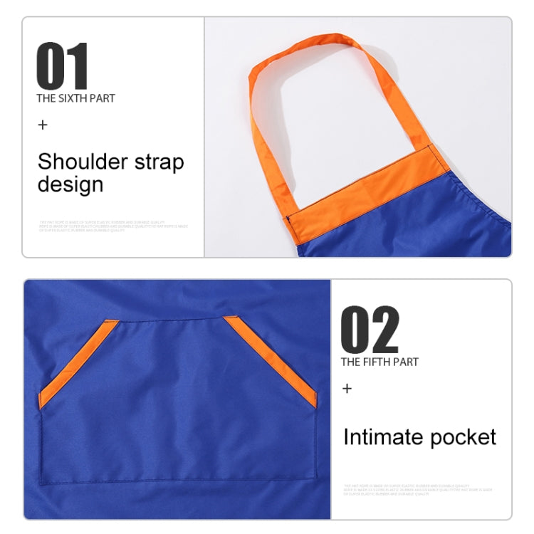 Solid Color Polyester Home Apron Antifouling Simple Adult Apron