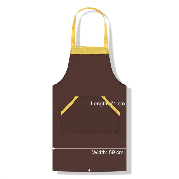 Solid Color Polyester Home Apron Antifouling Simple Adult Apron