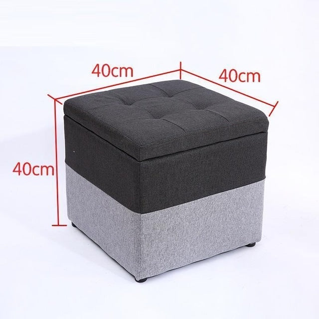 Creative Retro Storage Stool Home Fabric Stool Storage Stool