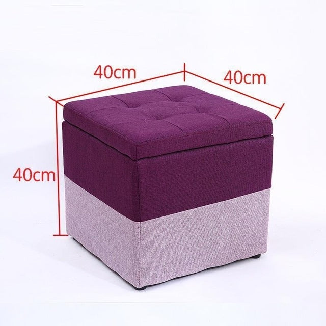 Creative Retro Storage Stool Home Fabric Stool Storage Stool