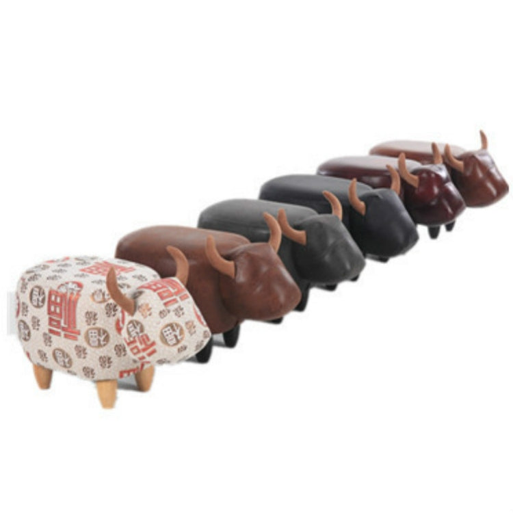 Creative Simple Calf Shape Living Room Sofa Foot Chair Cloth Package Wooden Stools Storage Chairs