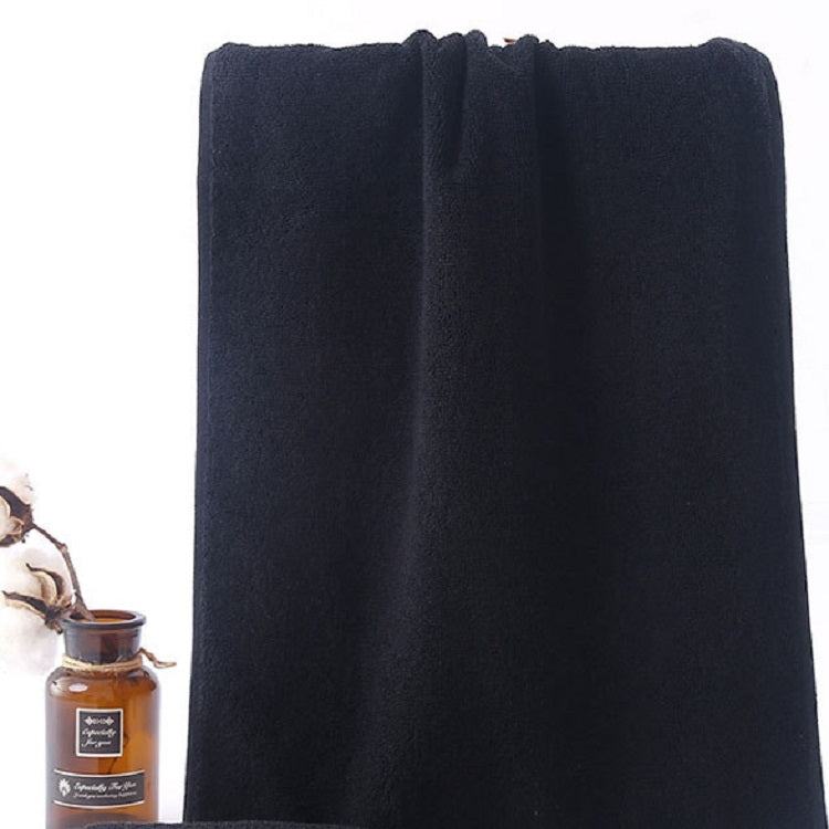 Cotton Thick Face Towel Large Bath Towel Beauty Nail Makeup Tablecloth, Specification:Towel 40x80 cm(Black)