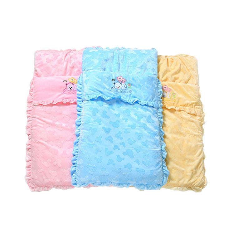 Autumn and Winter Models Thicken Baby Sleeping Bag Cartoon Embroidery Baby Stroller Accessories