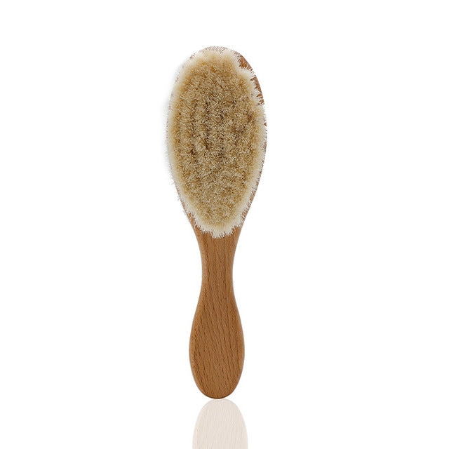 3 PCS Pure Natural Wool Brush Baby Care Comb Massager