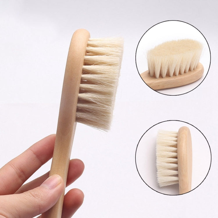 3 PCS Pure Natural Wool Brush Baby Care Comb Massager