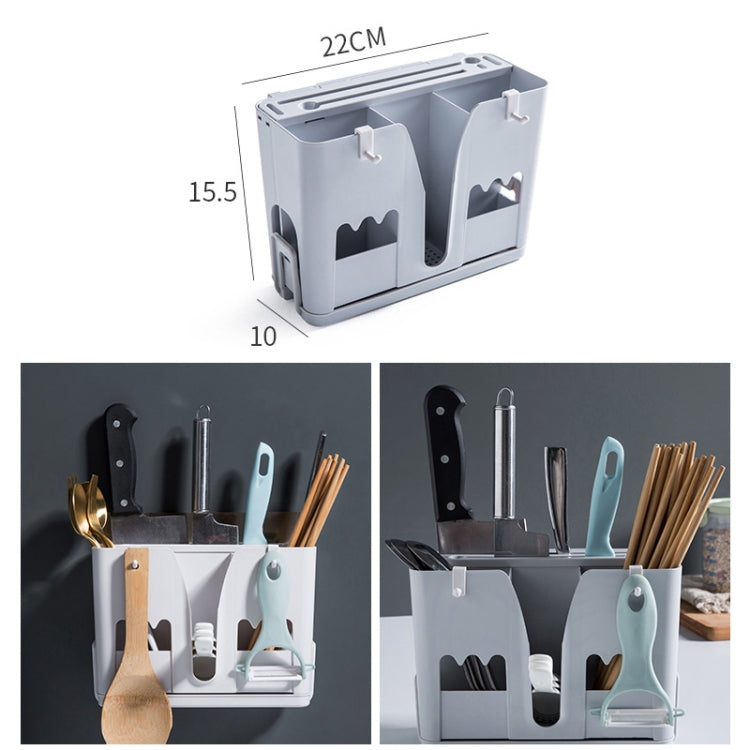 Wall-mounted Seamless Multi-function Chopstick Cage Drain-free Dust-proof Tableware Storage Rack