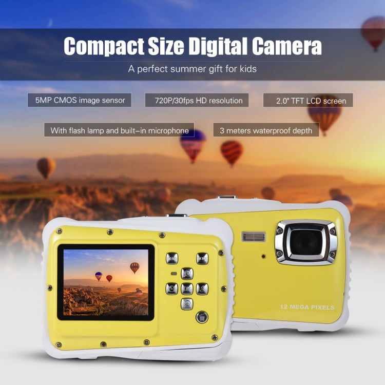 12 Million Pixel 2.0 inch Dustproof Drop-proof Children Diving Digital Camera