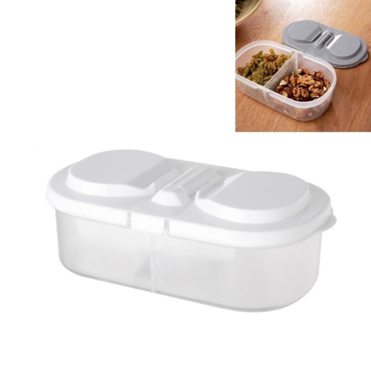 5 PCS Double Grid Kitchen Food Multigrain Sealed Jar Multifunctional Refrigerator Storage Box with Lid