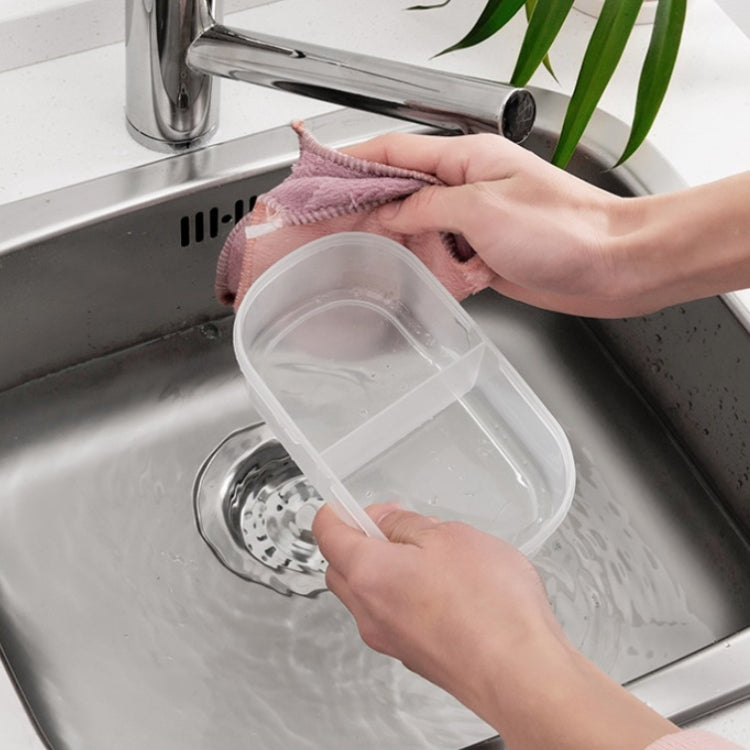 5 PCS Double Grid Kitchen Food Multigrain Sealed Jar Multifunctional Refrigerator Storage Box with Lid