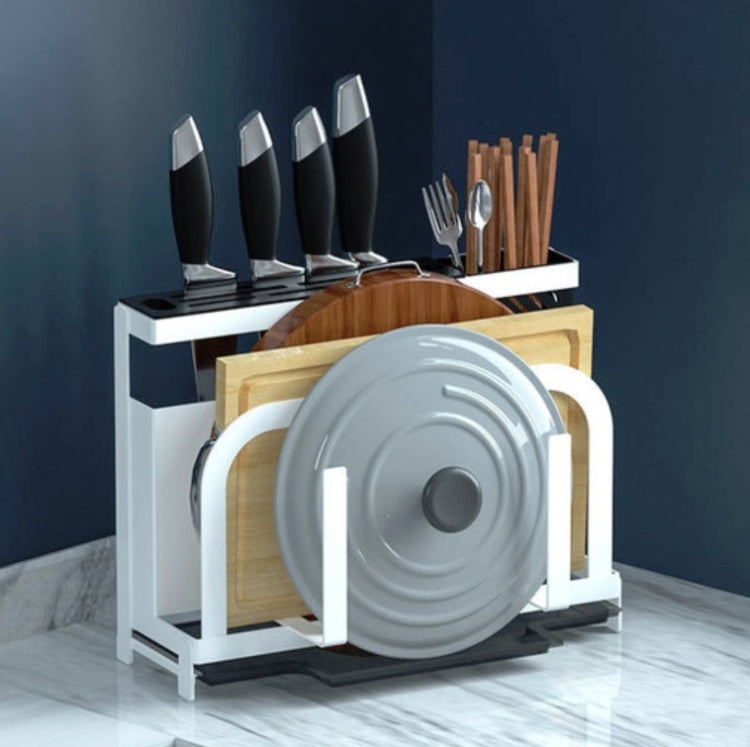 Kitchen Rack Chopping Board Pot Lid Tableware Storage Multifunctional Knife Holder, Size: 33.2x11.4x25cm