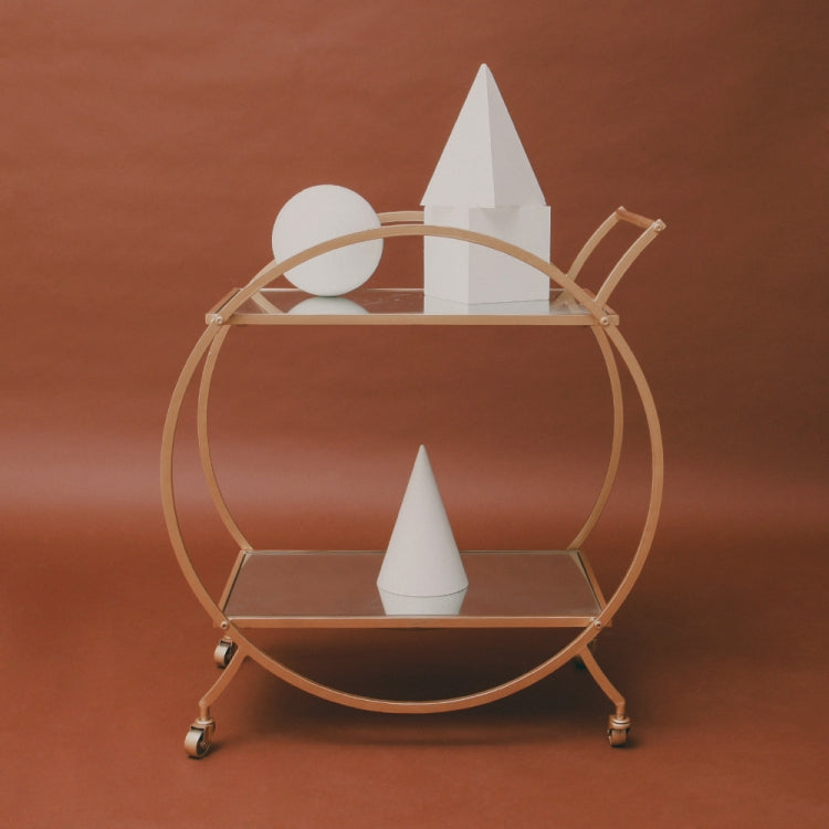 Nordic Family Mobile Dining Car Multi Function Snack Car Gourmet Iron Art Four Wheel Cart