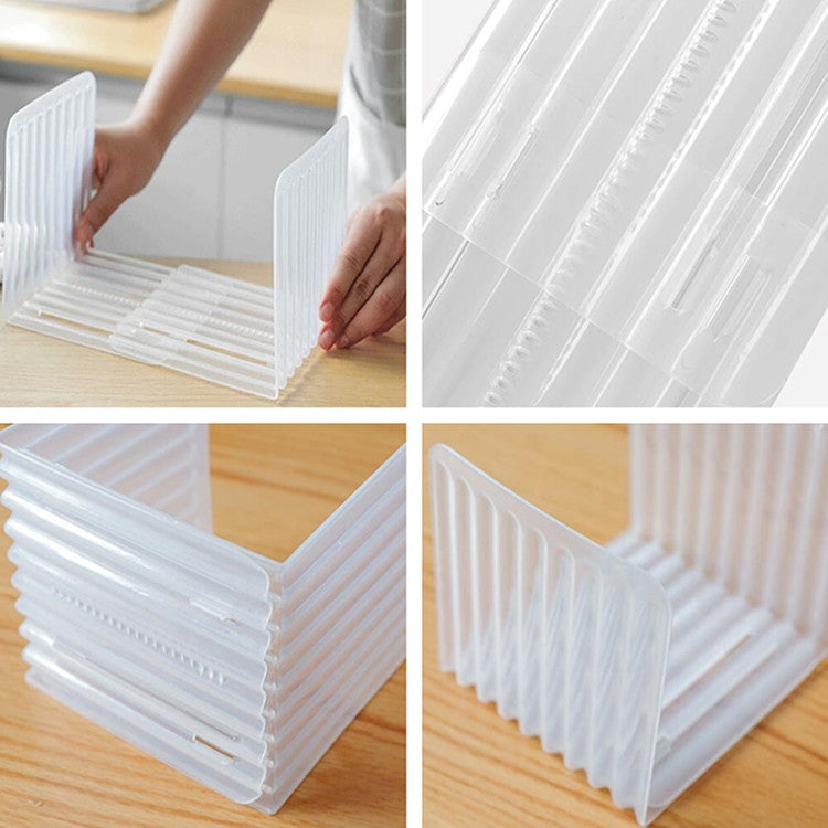 4 PCS Transparent Plastic Refrigerator Retractable Storage Partition Kitchen Food Storage Box Fruit Food Preservation Box