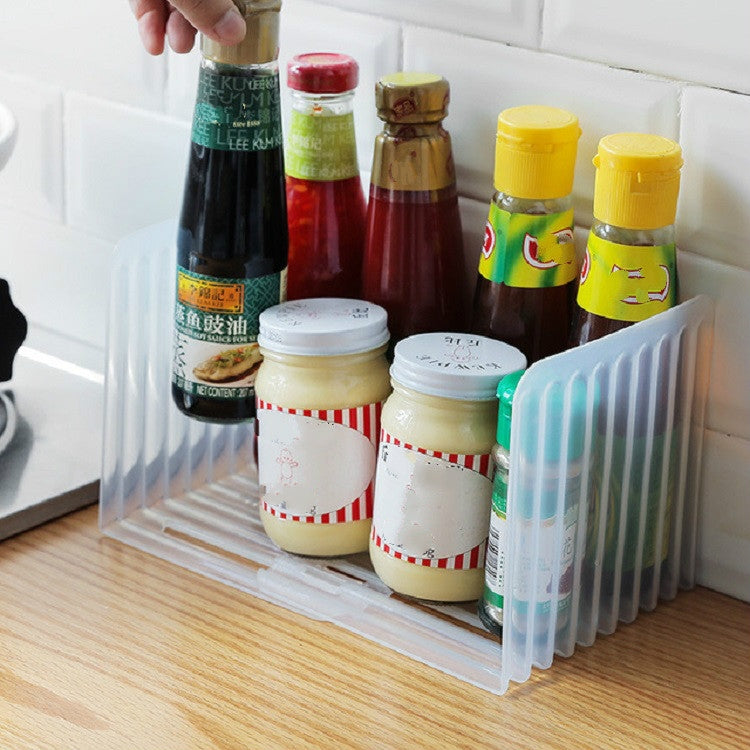 4 PCS Transparent Plastic Refrigerator Retractable Storage Partition Kitchen Food Storage Box Fruit Food Preservation Box