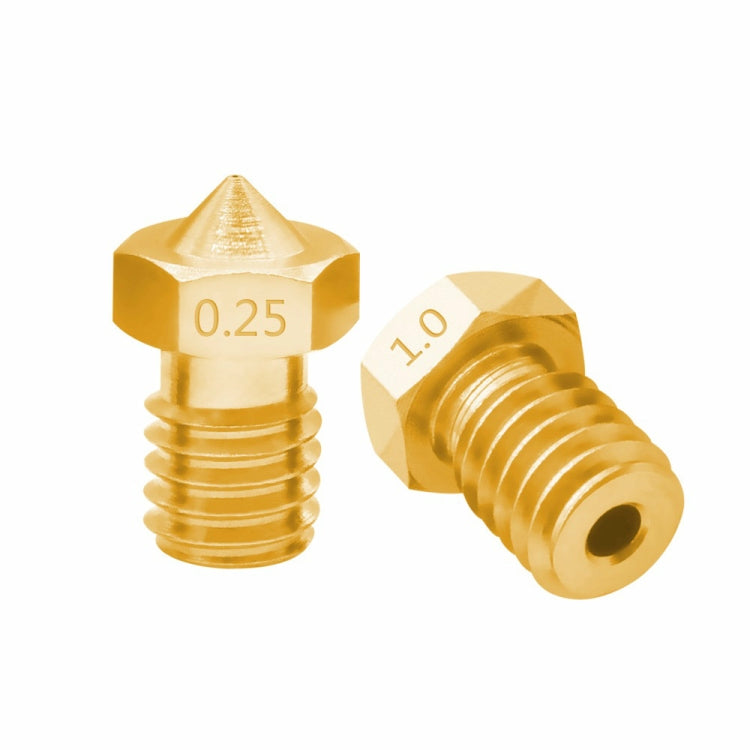 8 PCS Bugatti 3D Printer Accessories E3D-V5 V6 Nozzle M6 Thread Consumables Hot Nozzle, Size:1.75/0.4mm