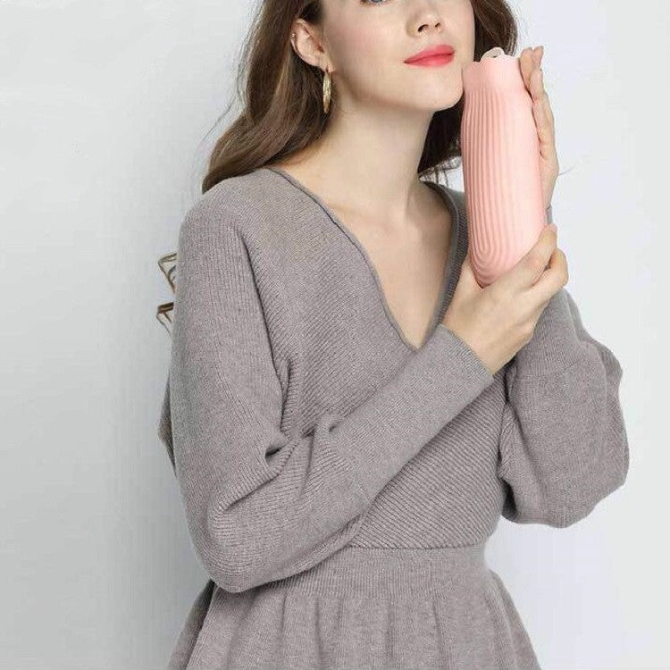 Silicone Water Filling Hot Water Bottle Bag Mini Portable Hand Warmer, Specification:Small 240ml