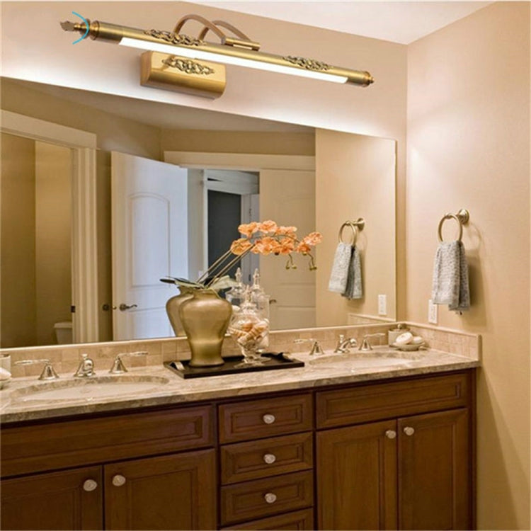 Retro Moisture-proof Bathroom Dressing Table Lamp Mirror Front Lamp Mirror Cabinet Light, Power:16W 90cm