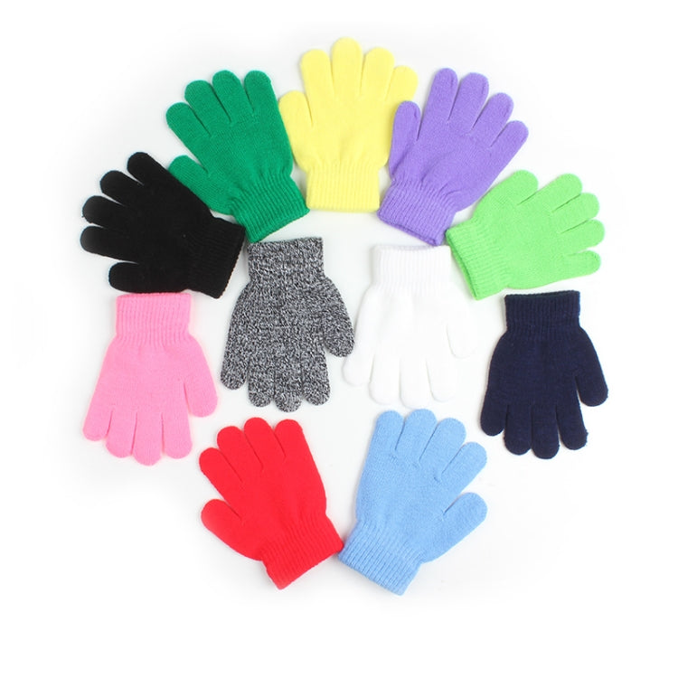 Winter Warm Gloves Children Knitted Stretch Mittens Full Finger Glove One Size
